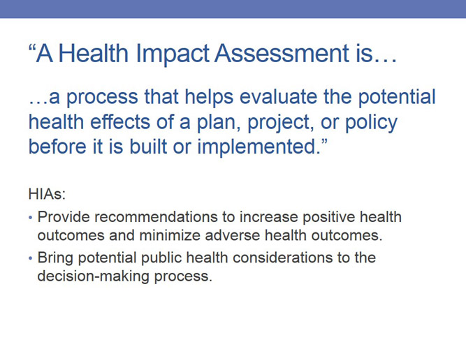 Health Impact Analysis