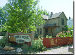 Mill Creek Park History Center at the waterfall.