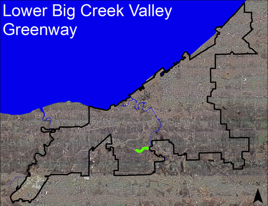 Lower Big Creek Valley Greenway Aerial View