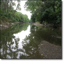 Big Creek at its Confluence
with the Cuyahoga River. 