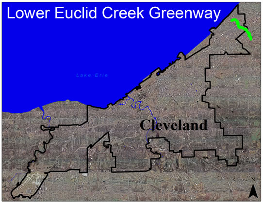 Lower Euclid Creek Greenway Aerial View