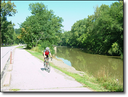 The trail follows the course of the Rocky River.