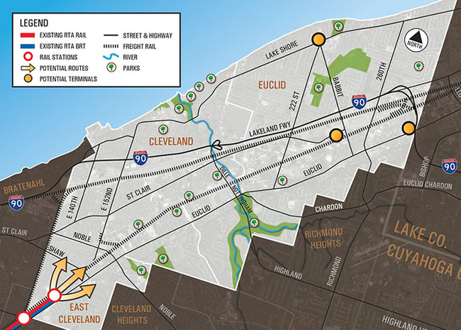 Cleveland Red Line Map Cleveland City Planning Commission