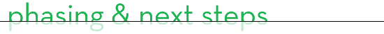 phasing & next steps