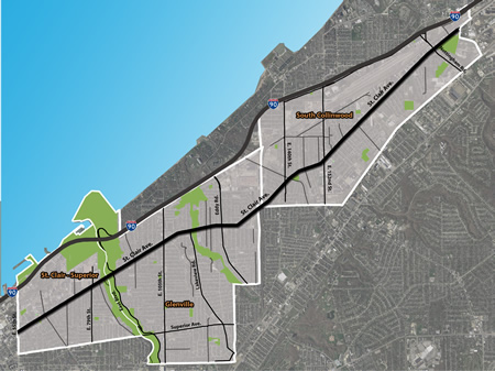 St. Clair Corridor Study Area Map