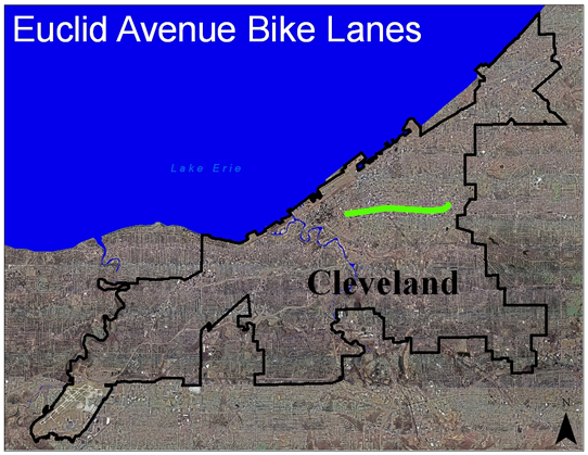 Euclid Avenue Bike Lanes Aerial View