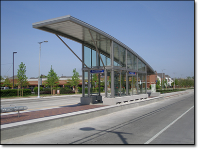 The Silver Line will operate in an exclusive center median busway with transit stops